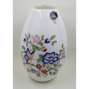 Royal Tara Bone China White Vase Butterfly Floral Gold Trim Ireland